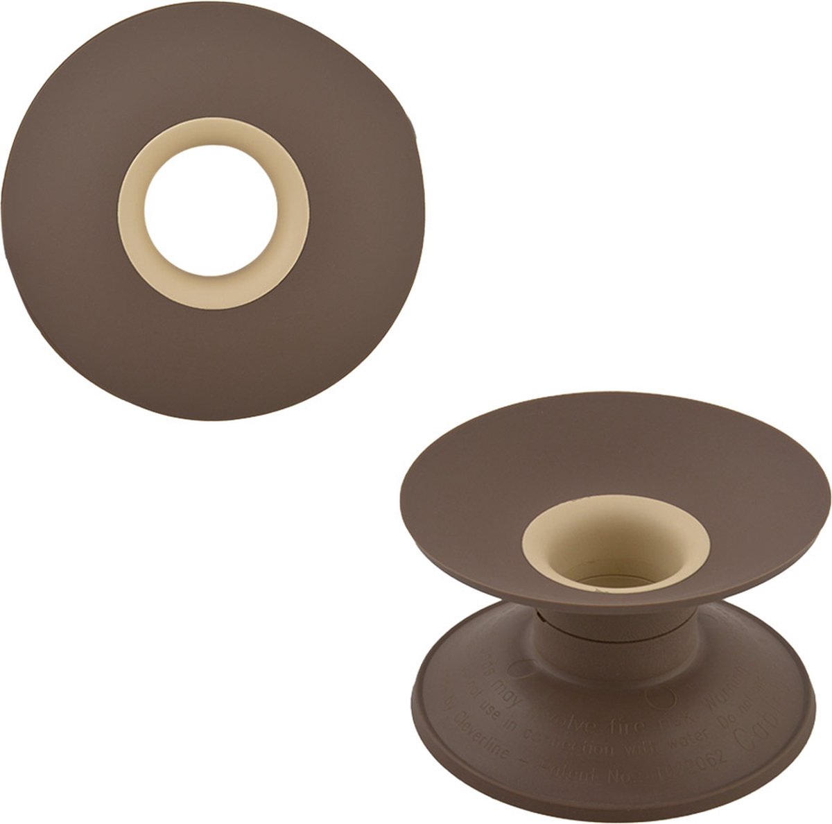 Overtollig snoer wegwerken - Cable Organizer XL - Taupe / Zandkleur - 12 x 12 x 3,8 cm