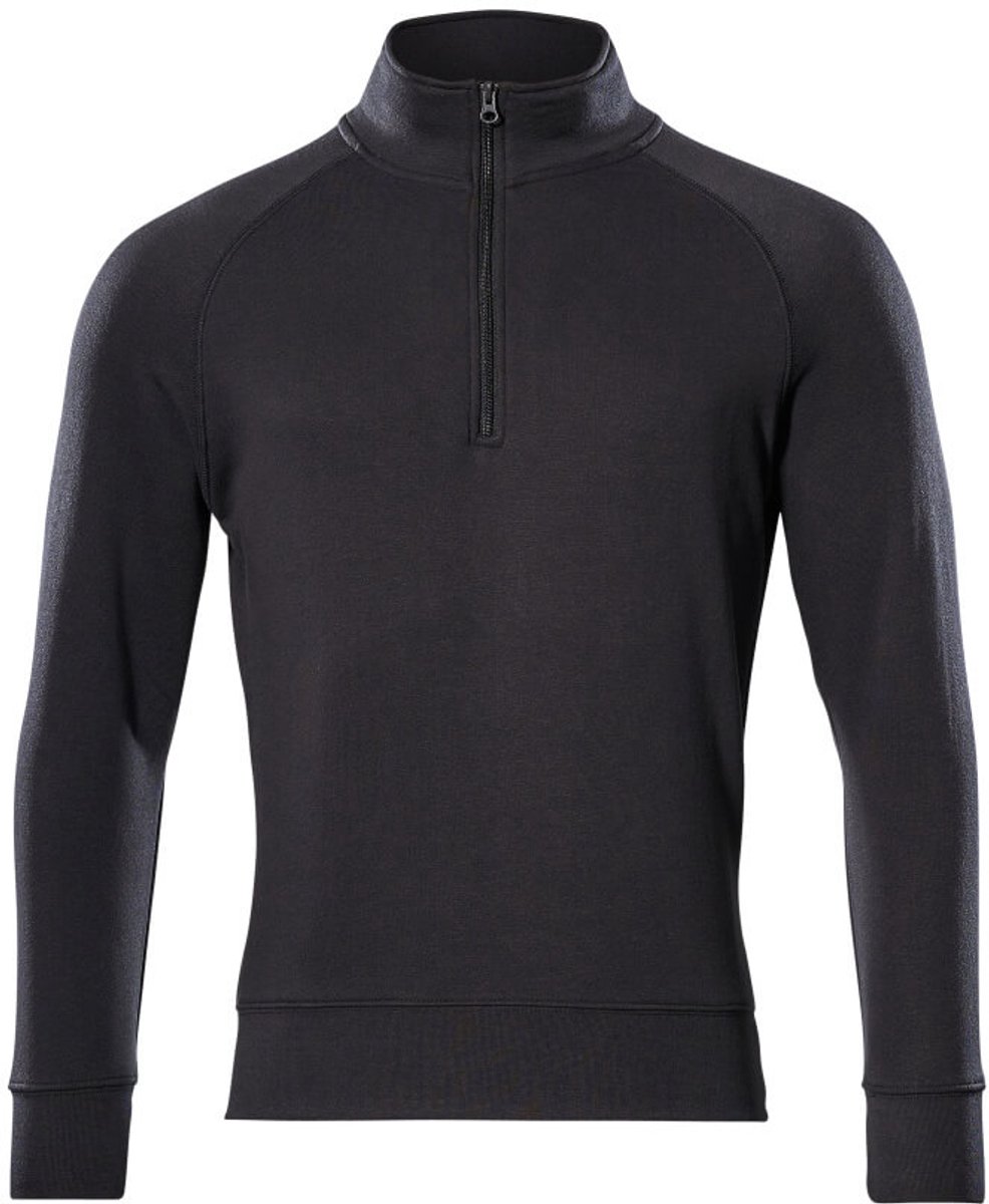 Mascot Crossover Sweatshirt met korte rits 50611-971 - Zwart - 3XL