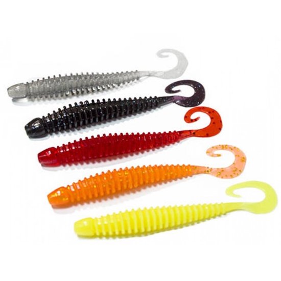 Intech Turborib Softbait 4'' - #03 - 10cm - 5 stuks - Groene Shads - Roofvissen Kunstaas Ribbel shad van Intech — afbeelding 4