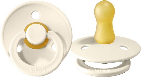 BiBS - Colour Pacifier - Maat 1 - Fopspeen - 2 stuks - Dark Oak / Ivory van BIBS — afbeelding 4