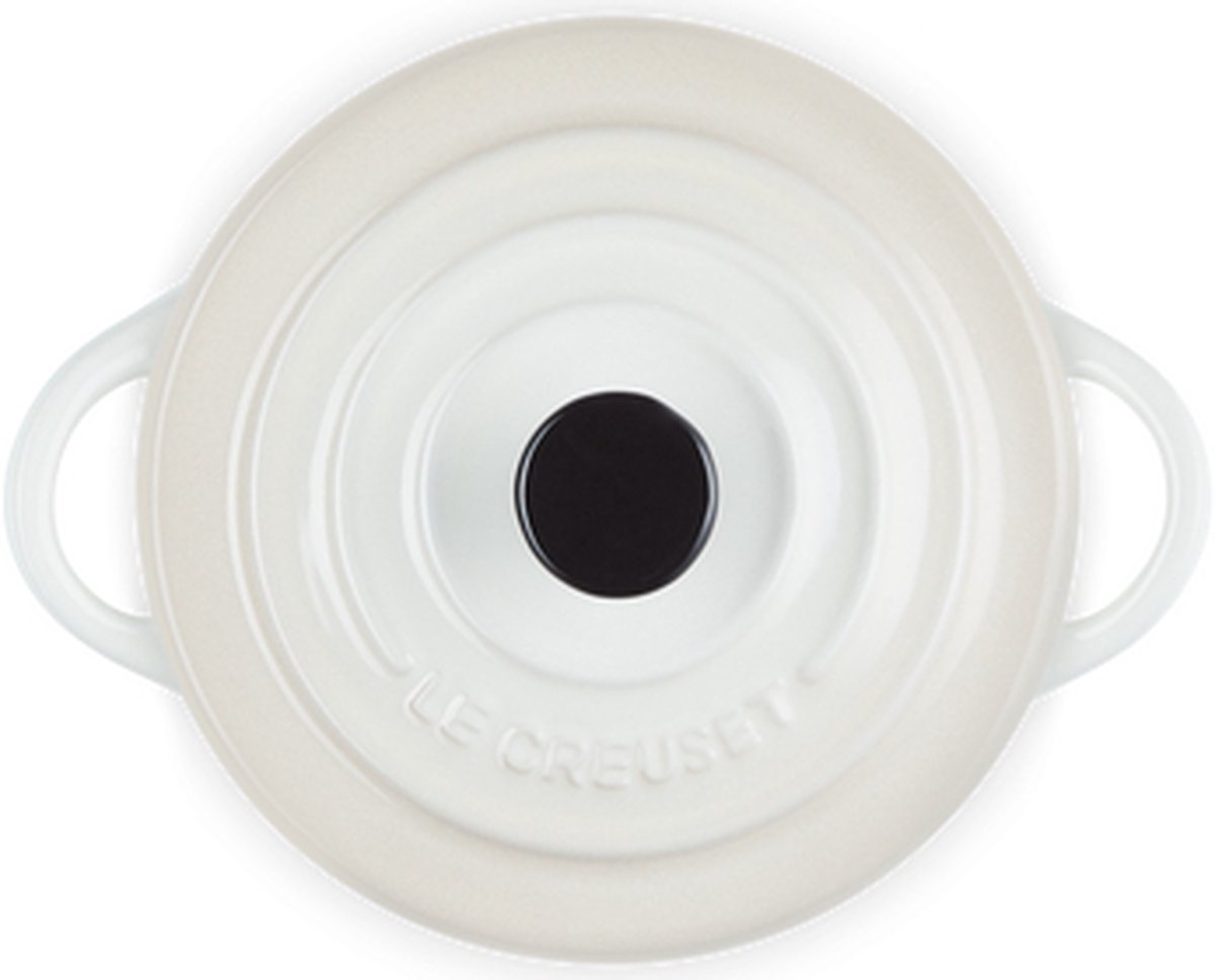 Le Creuset Mini Braad-/Stoofpan In Aardewerk 14cm Meringue