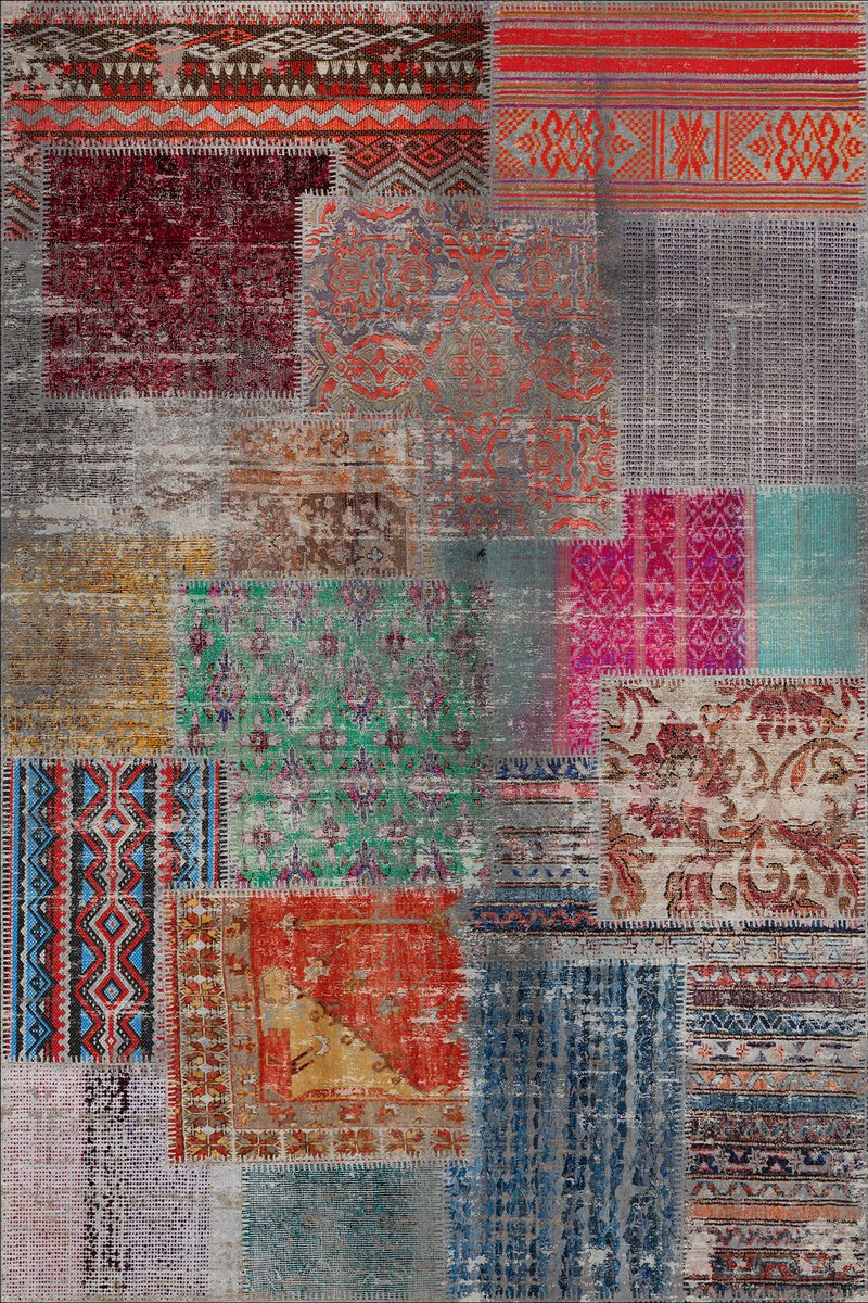 Bamyum Denise Bedrukt Tapijt Chenilleprint Machine Made 80 x 150 cm, Vintage Tapijt Slaapkamer, Antibacterieel Antislip Ondervloer Keukentapijt
