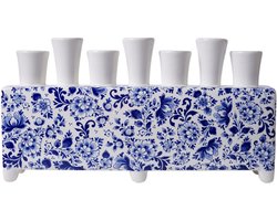 Heinen Delfts Blauw Tulpenvaas Delfts blauw rechthoek