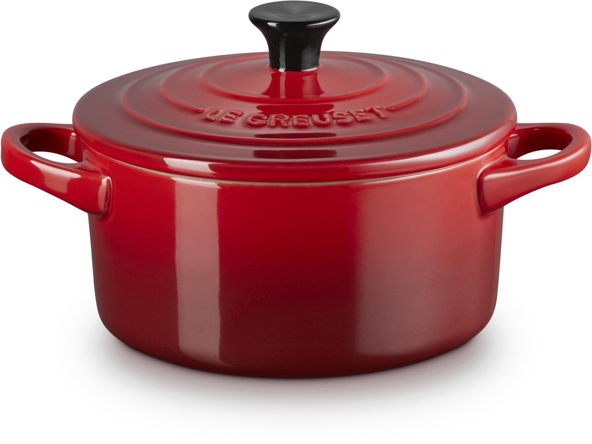Le Creuset Mini Braad-/Stoofpan In Aardewerk 14cm Kersenrood