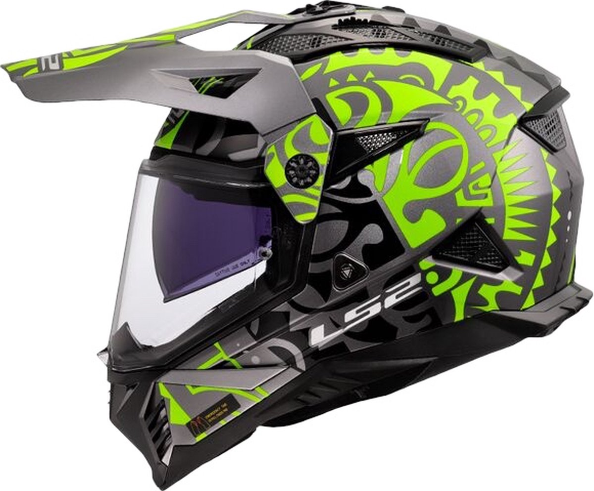 LS2 MX702 Pioneer II helm Rangi geel XXXL