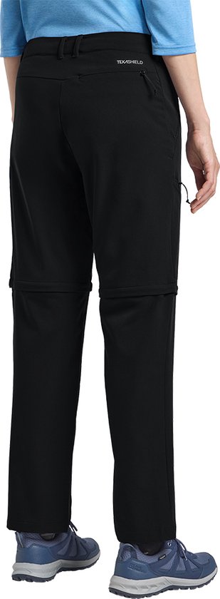Pantalon d'extérieur femme Jack Wolfskin PICO TRAIL ZIP OFF PANTS W - noir - Taille 42 R