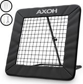 Verstelbare Rebounder - 84x84cm - Kickback - Tchouck - Inclusief Grondankers - Voetbal Bouncer - Voetbal Trainingsmateriaal - Zwart