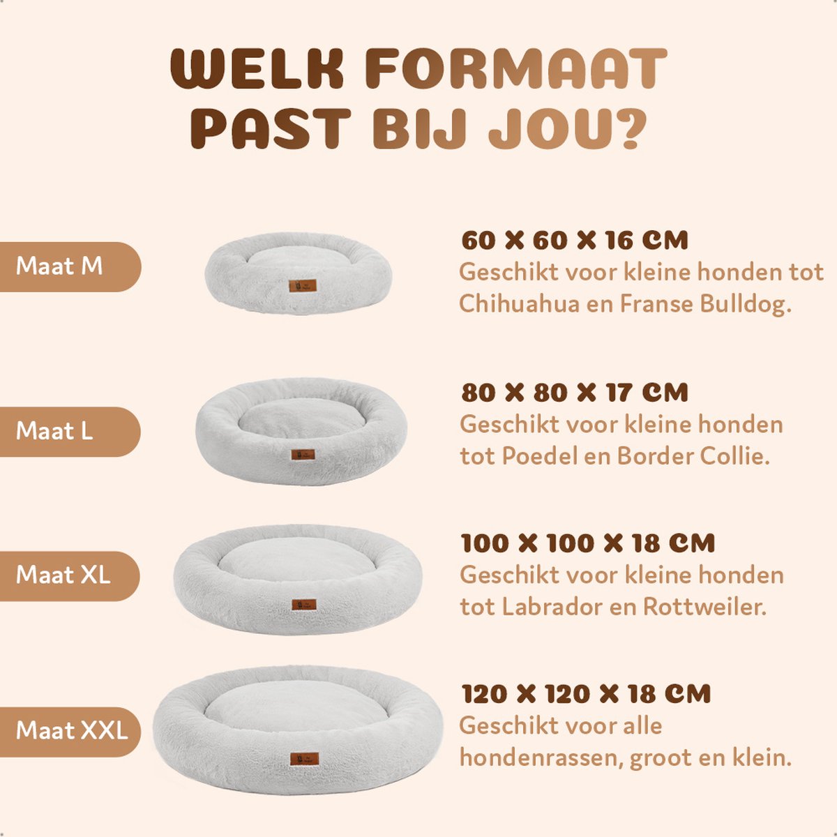 Pet Perfect Orthopedische Hondenmand – Donut Hondenmand – Hondenkussen – Hondenbed – Wasbaar - 100 cm - Grijs thumbnail 7