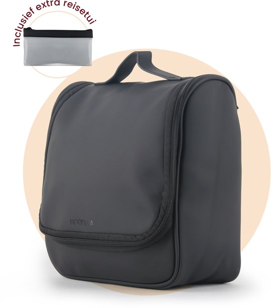 Morelia® XL Toilettas Inclusief Reisetui - Voor Heren en Dames - Ophangbaar - Organizer - Zwart