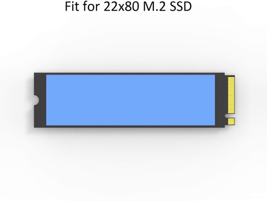 M.2 Heatsink NVMe 2280 SSD Heat Sink Computer PC PCIE M2 SSD Koeler, Aluminiumlegering SSD NVMe Heatsink met Twee Heat Sink voor M.2 SSD Harde Schijven (Zilver