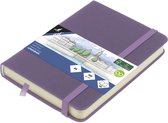 Kangaro schetsboek - A6 - heather purple - met elastiek en lint