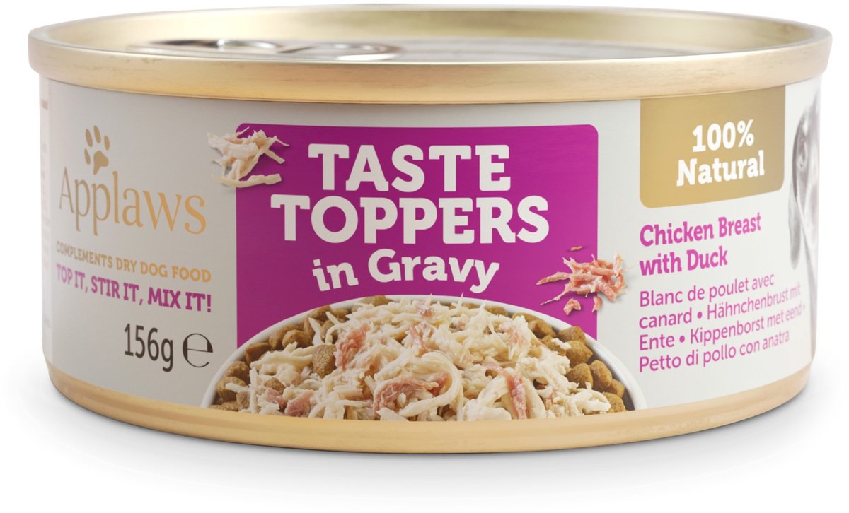 Applaws Dog Taste Toppers Kip met eend in jus 156 gr. - per 12 stuks