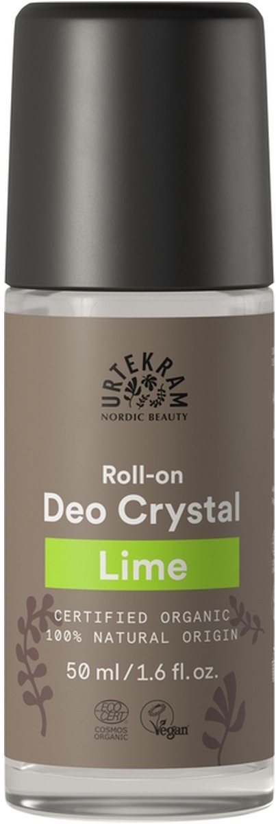 Goedkoopste Urtekram Crystal Roll-On Organic Deodorant - 50 ml - Limoen