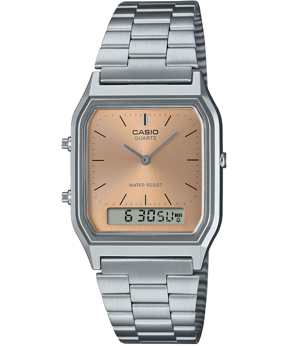 Casio Casio Collection Vintage AQ-230A-4AMQYES Horloge - Staal - Zilverkleurig - Ø 31.5 mm