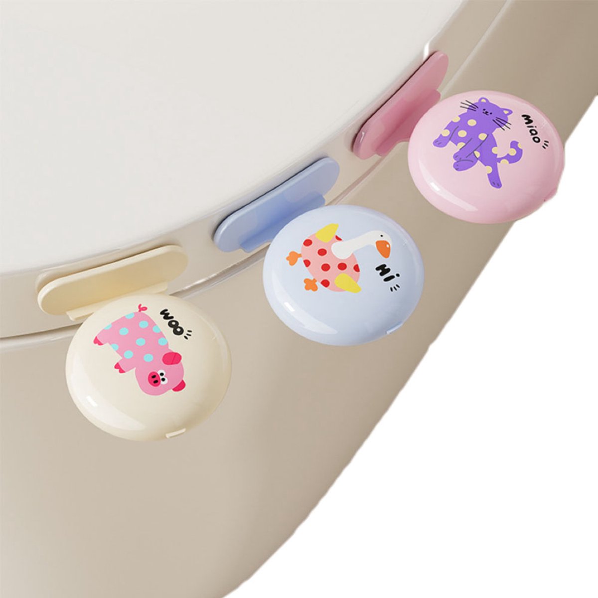3 stuks - Toiletdeksellifter - Creatief anti-vuil handvat artefact - Toiletzittinglifter - Ingebouwde aromatherapie tabletten - ABS materiaal