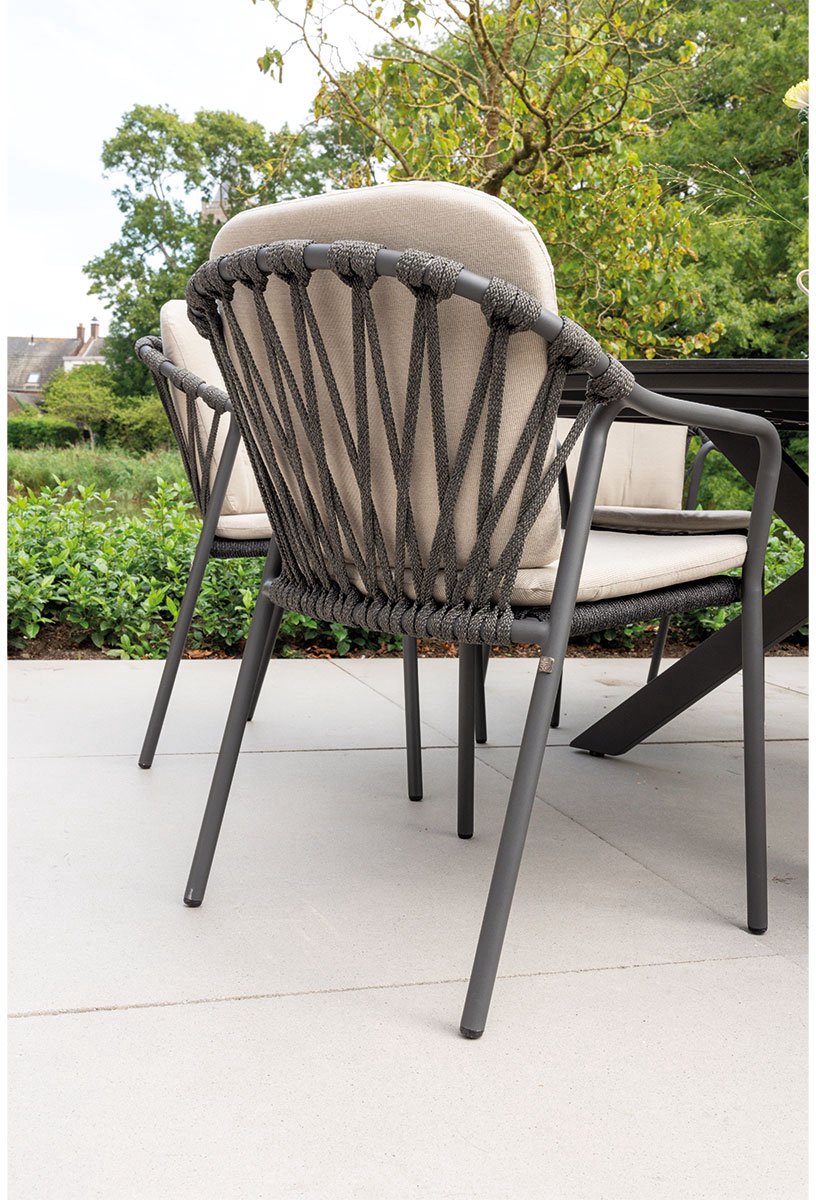 Taste by 4 Seasons Manitoba chaise de jardin empilable - anthracite