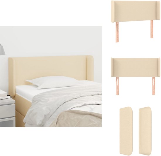 vidaXL Tête de lit - Tête de lit - 83x16x78/88 cm - Crème - Partie lit