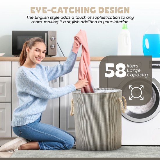 Wasmand, wasmand, inklapbare wasmanden, vuile kledingmand, waterdichte wasmand met schuimbeschermde aluminium handgrepen voor studentenhuis, familie 90L (zwart