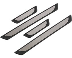 Instaplijsten (instapstrips) - Kras bescherming - Set van 4 - Zwart Chrome S2 Serie-U