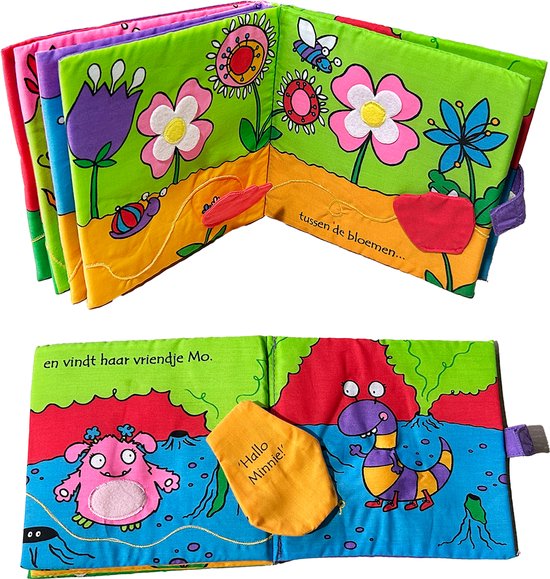 Baby boekjes eerste jaar voordeelbundel - Stoffen voelboek met flapjes + kijkboek met stevige bladzijdes - Baby speelgoed cadeau 0 jaar | 3 maanden | 6 maanden | 1 jaar - Baby ziet box - Voorleesboek - Kinderboek