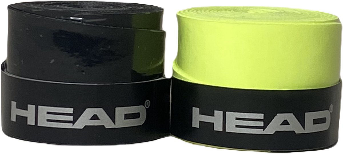 Head Tennisgrip Overgrip Antislip Sticky Zweet absorberend Tennis Padel Badminton Squash Tennisgrips Soft Zacht Grip Tennis Tennis Grip Tennis Grip & Tennis Grip Tennis Grip Zwart