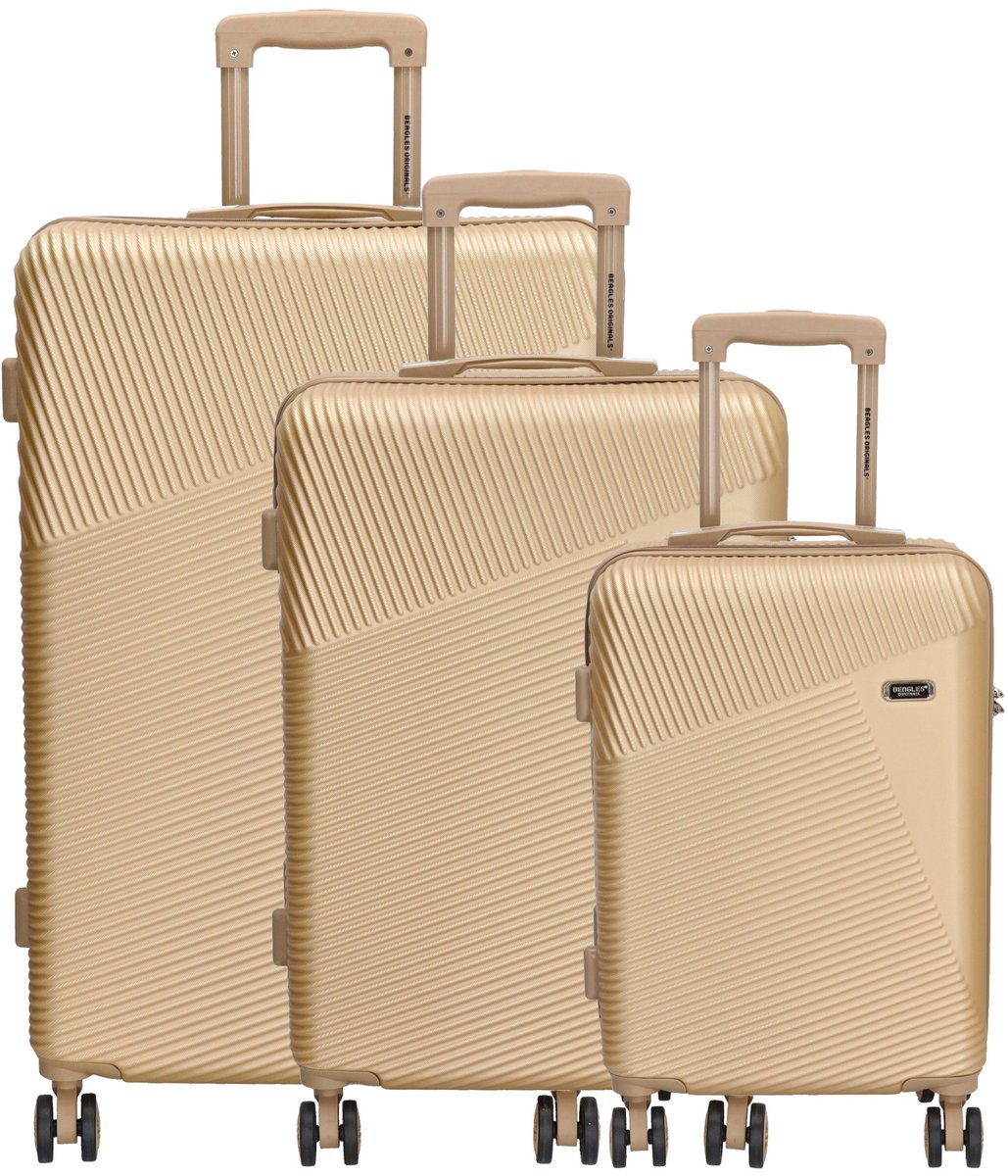 Beagles Originals Travel Originals Koffer 20-24-28 Inch - Kofferset - Set van drie - Reizen - Bagage - Champagne