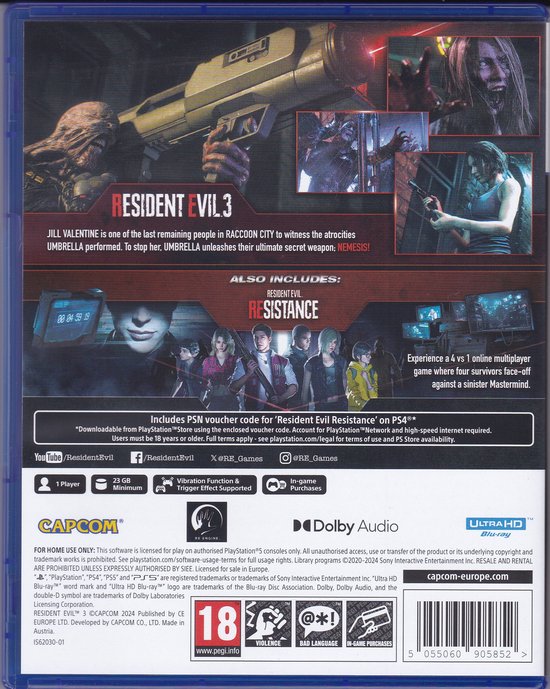 Capcom Resident Evil 3 - Remake (PS5)
