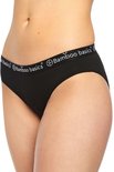 Zwarte Bamboo Basics slip met witte logo-elastiekband aan de taille.