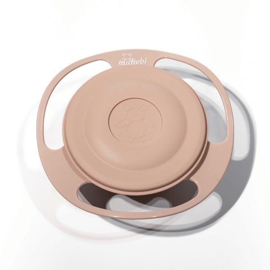 Mabebi - Bol d'entraînement 360° - Bol à goûter pour bébé et enfant - Assiette à manger Bébé - Bol à nourriture avec couvercle - Bol à bonbons avec poignées - Cadeau Bébé - Cadeau maternité - Rose Premium