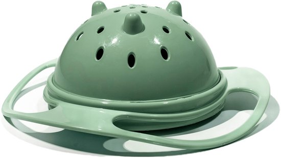 Mabebi - 360° Oefenkom - Snackkom met deksel voor baby en kind - Baby eetkom - Snoepkom met handvaten - Babycadeau - Kraamcadeau - Groen Premium van Mabebi — afbeelding 5