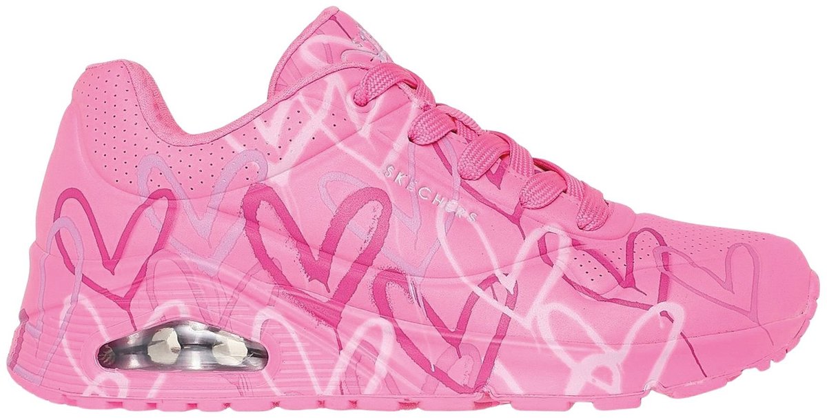 Skechers Uno - Spread the Love roze - donkerroze - lila