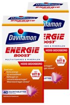 Bol.com Davitamon Energie Boost Forte - multivitamine - bosvruchten - 2 x 40 tabletten - BUNDEL 2 STUKS aanbieding