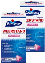 Bol.com Davitamon Compleet Weerstand Kauwvitamines - Multivitamine - bosvruchten - 2 x 60 tabletten - BUNDEL 2 STUKS aanbieding