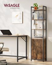 vidaXL Hoge kast 92x33x140 cm bewerkt hout betongrijs, boekenrek en kast, buffetkast, hoge opbergkast, dressoir, opbergrek, hoog opbergrek, bijzetkast