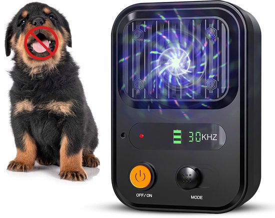 Azorix Ultrasoon Anti Blaf Apparaat - Ultrasoon - Oplaadbaar & Automatische Werking - Zonder Schok + Waterbestendig - Voor Alle Honden - Binnen & Buiten - 20m bereik + 3 Standen - Anti Blafband