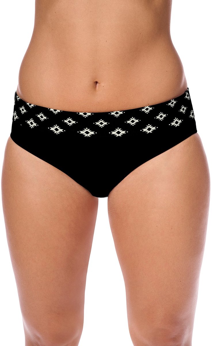 Amoena Palermo Bikini Slip Palermo HW PTY C0216 C0216 - black/off-white - maat 44