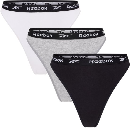 Reebok String Lotty - Maat L - 3 Pack - Zwart/Wit/Grijs