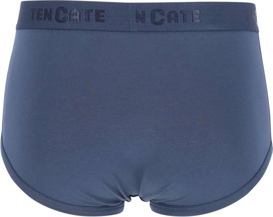 Achterkant van een donkerblauwe slip van Ten Cate met donkerblauwe tailleband.