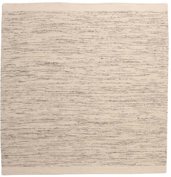 Tapis carré en laine - Ulstein blanc/noir 200x200 cm