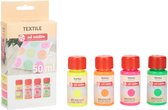 Kit peinture tissu Talens Art Creation - Couleurs fluo