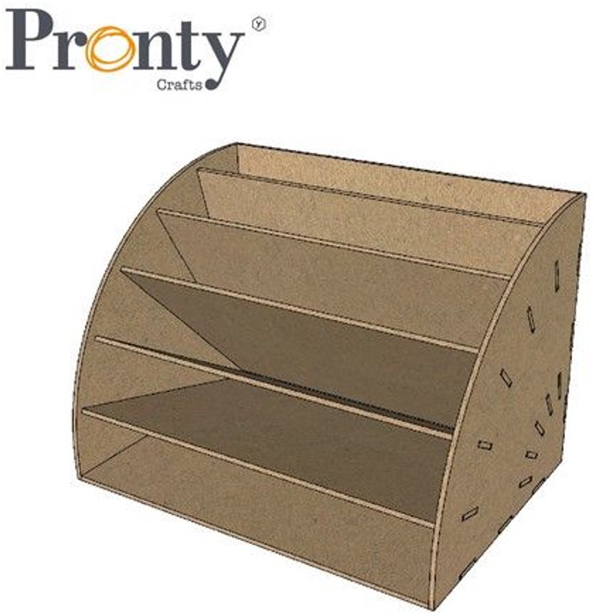 Pronty MDF opbergsysteem wave paper A4 box 230 x 230 x 330 mm