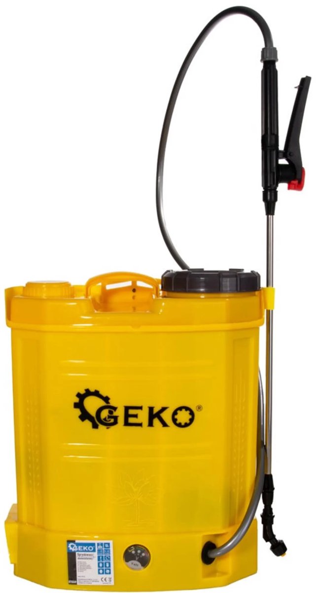 GEKO Accu-rugsproeier - 12L - 7 verwisselbare sproeikoppen - Verstelbare lans tot 100 cm - Comfortabele draagriemen van Merkloos	 — afbeelding 4