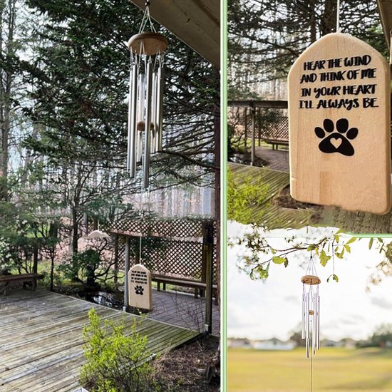 Windklokkenspel Outdoor met 6 Aluminium Buizen Houten Wind Bell Windklokkenspel Outdoor met 6 Aluminium Buizen Houten Wind Bell