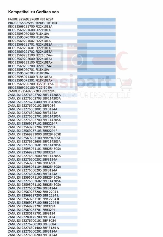 ensipart Gefrierschublade kompatibel/Ersatz wie AEG 140009274055
