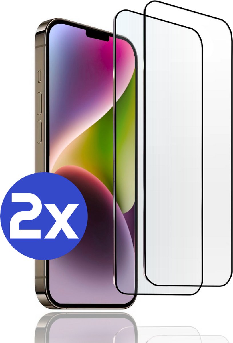 ArmorDrop Full Guard Screenprotector Geschikt Voor iPhone 14 Plus - Gehard Glas - 2 Stuks