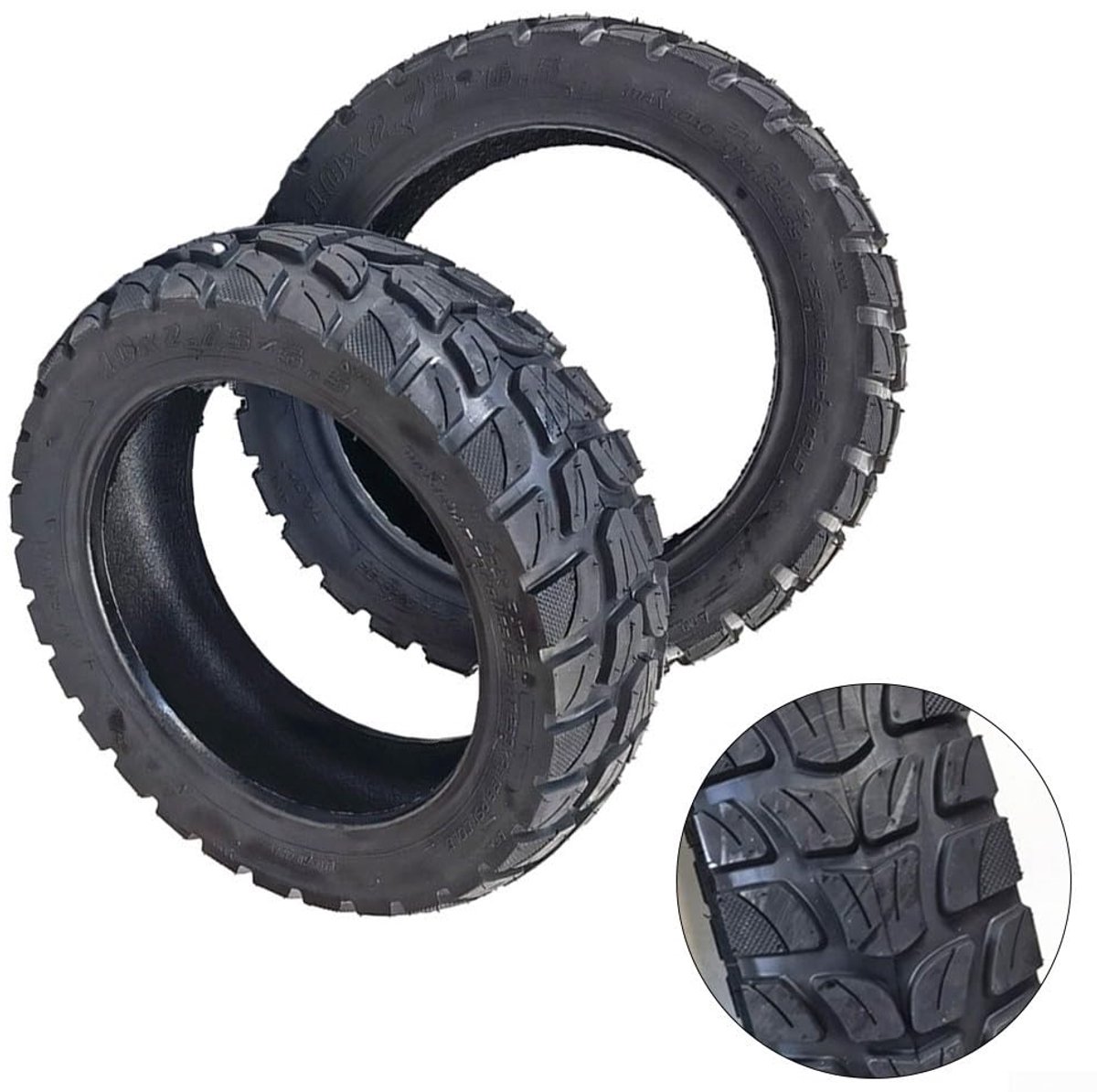 10 inch elektrische scooter tubeless band, 10 x 2,75-6,5 scooter band 10 x 2,70-6,5 tubeless off-road banden rubberen band elektrische scooter band antislip punctie proof (2 stuks)