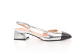 Escarpins à bride arrière pour femme Maury Barbara argent et noir
