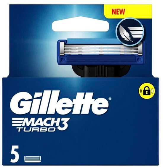 Gillette Mach3 Turbo Scheermesjes 5 Stuks
