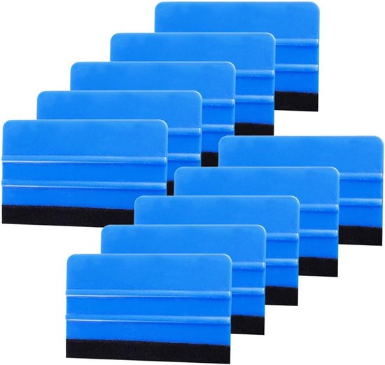10 stuks rakel met viltrand blauw - hoogwaardige foliërakel voor vinyl ...