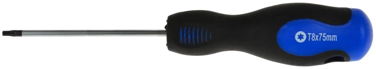 GEKO Torx schroevendraaier T8 - 75 mm - Ergonomische handgreep - Chroom-vanadium staal